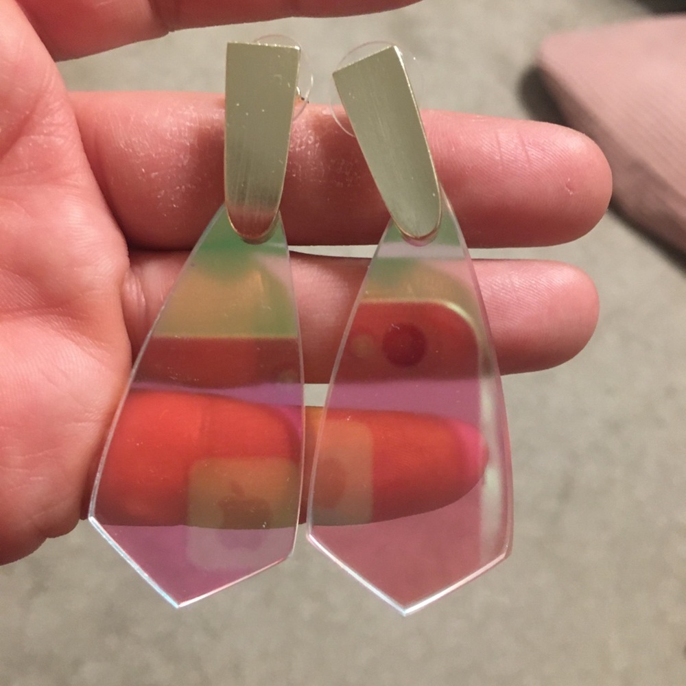 EUC dichroic glass and gold Adolin earrings